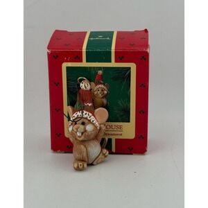 Hallmark Keepsake Ornament Merry‎ Mouse Handcrafted 1985 Hong Kong in Box